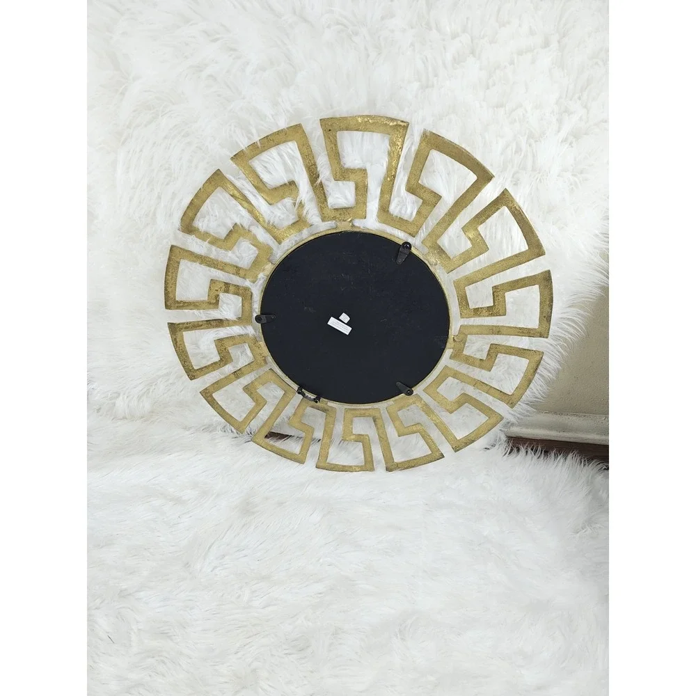 Super Nice Round Art Deco Metallic Mirror Wall Decor